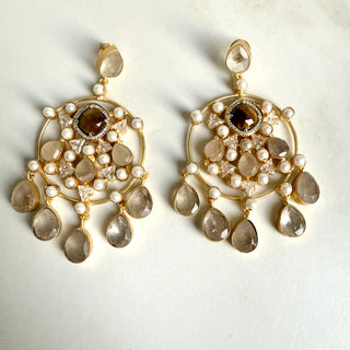 Crimson Royale Chandelier Earrings