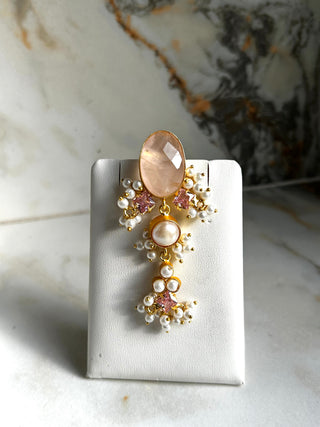 Royal Quartz & Pink Swarovski Set