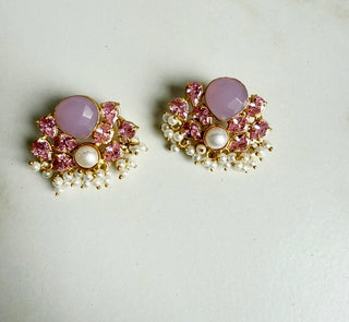 Mona Lilac Statement Studs