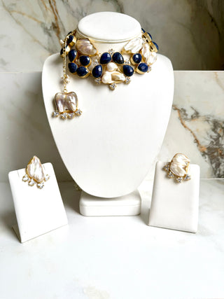 Baroque Raw Cut Navy Set