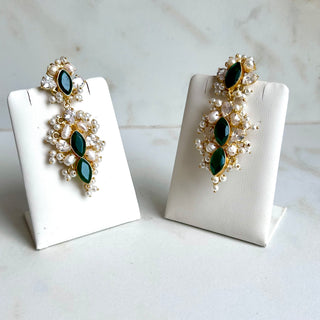 Crystal Emerald Green Drop Earrings