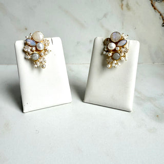 Sona White Earrings