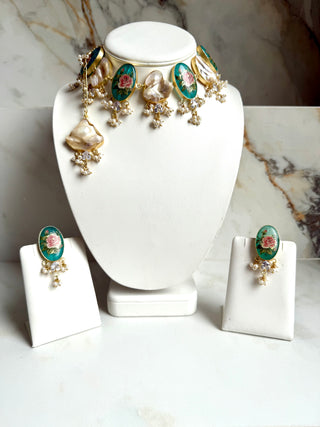 Roses Pearl Teal Set