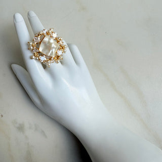 Pearl Crystal Ring