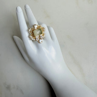 Prehnite Crystal Ring
