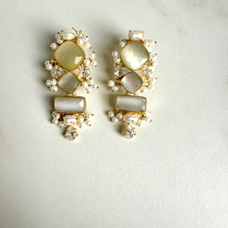 Mahi Grey Drop Earrings