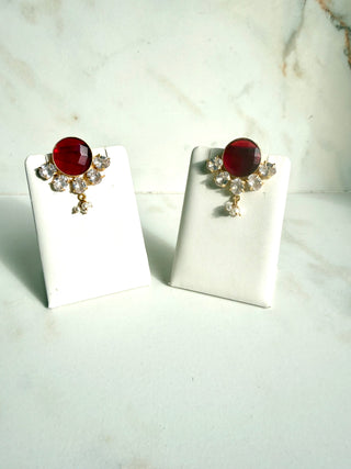 Red Crystal Earrings