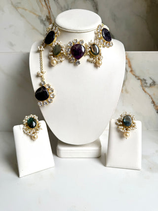 Labradorite and Amethyst Set