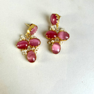 Nova Dark Pink Earrings