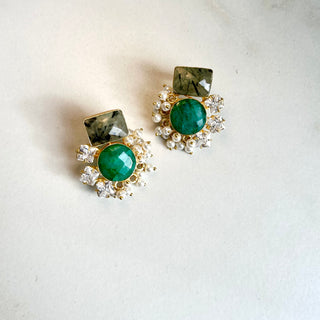 Rangoli Emerald Green Earrings