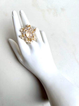 Grey Crystal Ring