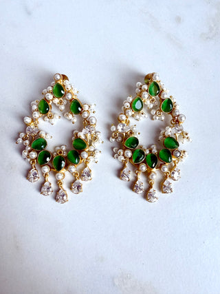 Maharani Light Green Earrings