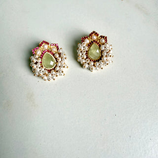 Meher Prehnite Pearl Tops