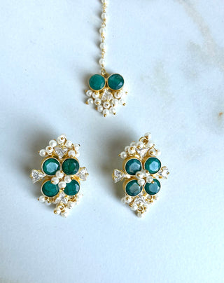 Sumaya Emerald Stud Tika Set