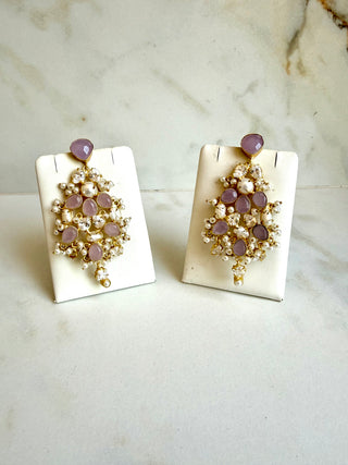 Lilac Drop Crystal Earrings