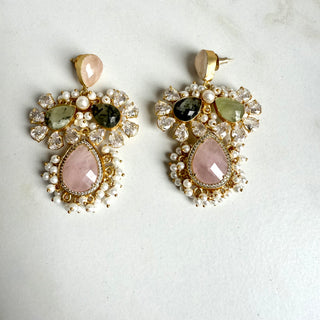 Saanjh Luxury Statement Quartz Earrings