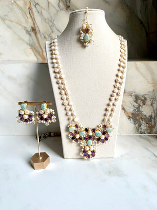 Amzonite Mala Set