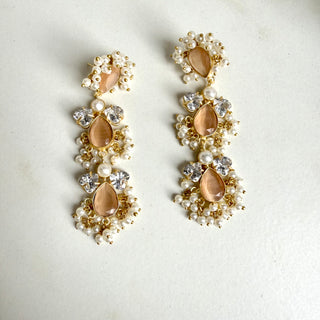 Chandrika Peach Earrings