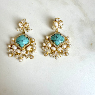 Eternal Bloom Pearl Chandelier Earrings