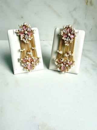 Zehra Pink Cascade Earrings
