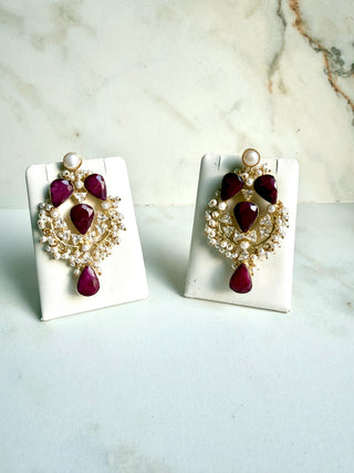 Royal Rani Ruby Pearl Chandeliers