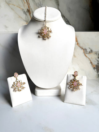Pink Crystal Tika Set