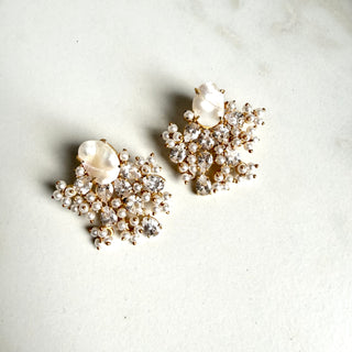 Mother-of-Pearl & Crystal Earrings