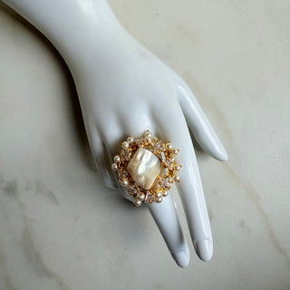 Pearl Crystal Ring