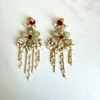 Blush Bloom Prehnite Bloom Earrings