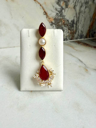 Red Crystal Tika Set