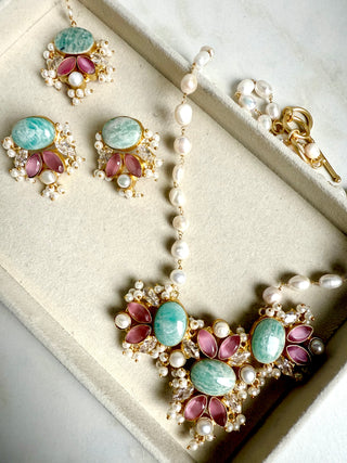 Luxury Amzonite Mala Set