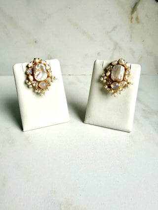 Moti Gul Statement Earrings