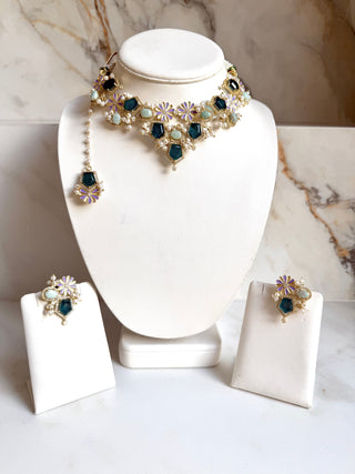 Gulnaar Garden Gemstone Choker Set