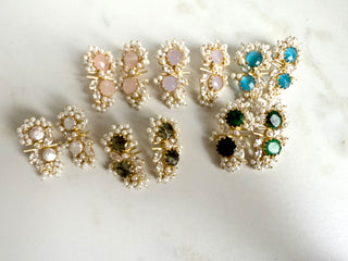 Linzi Pearl Crystal Earrings