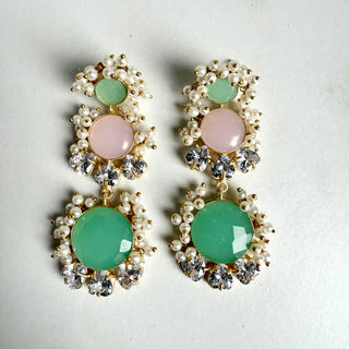 Pink Crystal Earrings