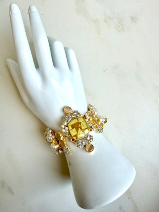 Yellow Crackle Bracelet