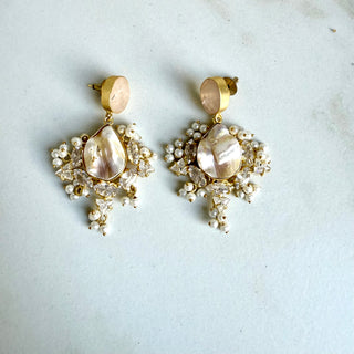 Quartz Drop Earrings