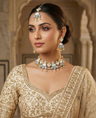 Soft blue Crystal Set