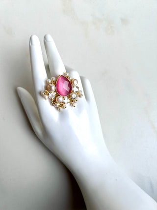 Pink Crystal Ring