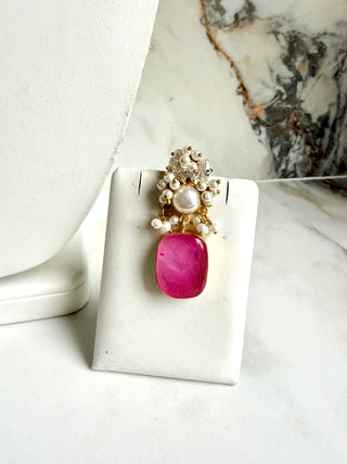 Fuchsia & Pearl Royale Choker Set