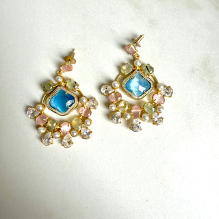 Petals & Pearls Blue Hoops