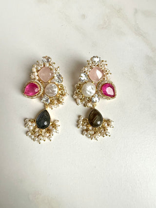Maniza Pink Labradorite Earrings