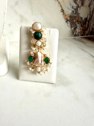 Mehr-e-Sabz Emerald Pearl Set