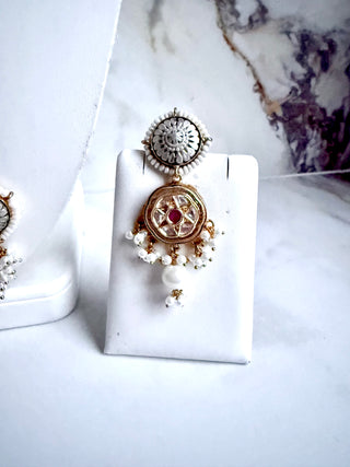 Rajputana Pearl Kundan Mala Set