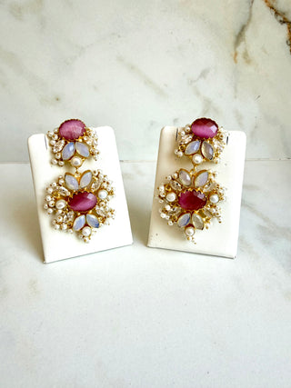 Luna Verde Luxury Pink Earrings
