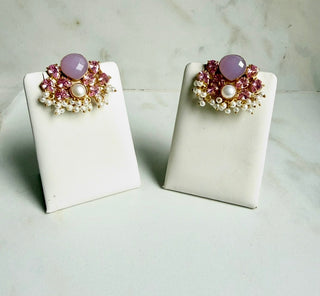 Mona Lilac Statement Studs