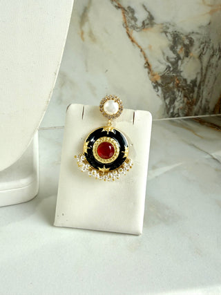 Noir Ruby Pearl Choker Set