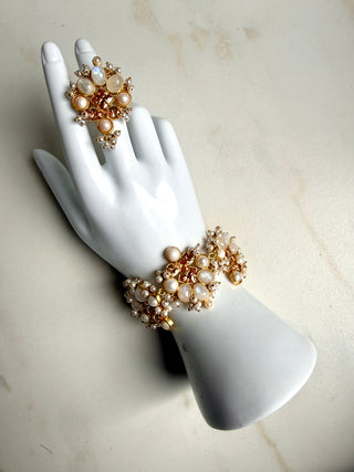 Mehrunsia Champagne Bronze Bracelet Set