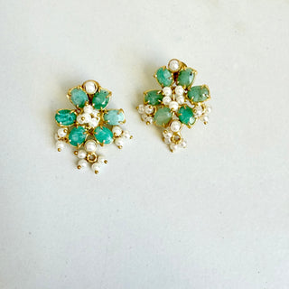 Flower Amazonite Studs