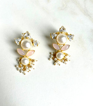 Pear & Pinks Drop Earrings